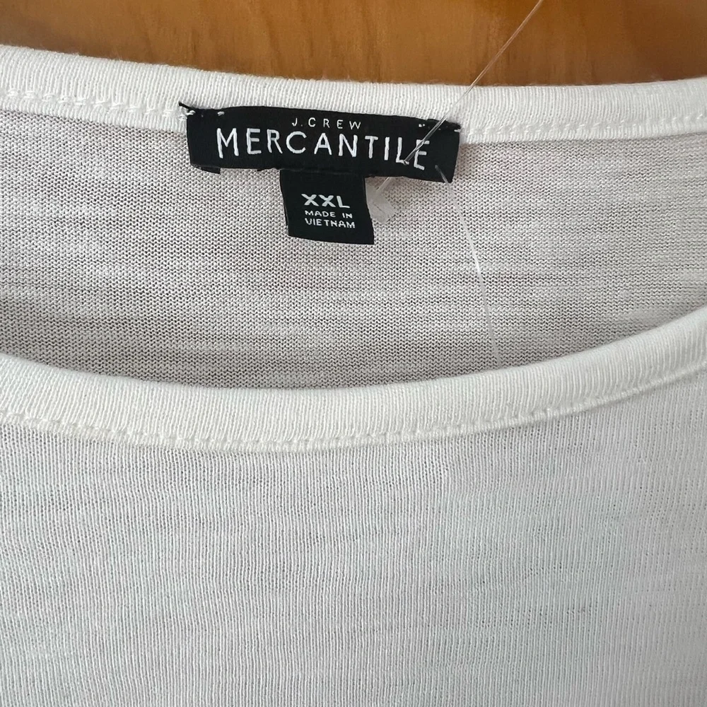 J Crew Mercantile 3/4 sleeve white top - Picture 5 of 6